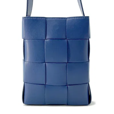 Pre-owned Bottega Veneta Blue Leather Shoulder Bag ()