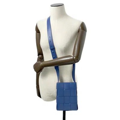 Pre-owned Bottega Veneta Blue Leather Shoulder Bag ()