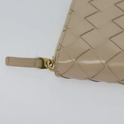 Pre-owned Bottega Veneta Intrecciato Beige Leather Wallet  () In Sand
