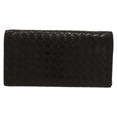 Pre-owned Bottega Veneta Intrecciato Brown Leather Wallet  ()