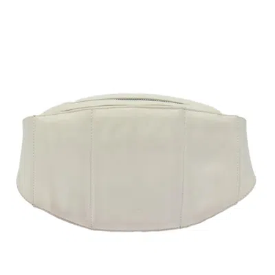 Pre-owned Bottega Veneta Intrecciato White Leather Shoulder Bag ()