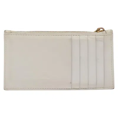 Pre-owned Bottega Veneta Intrecciato White Leather Wallet  ()