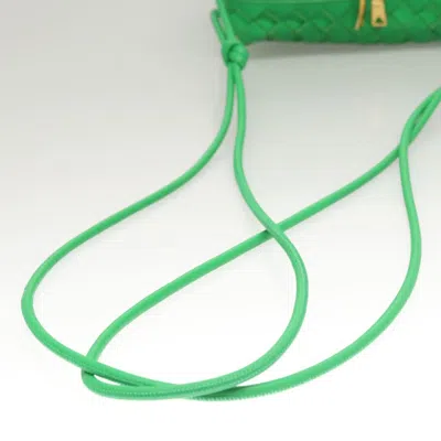 Pre-owned Bottega Veneta Loop Green Leather Shoulder Bag ()