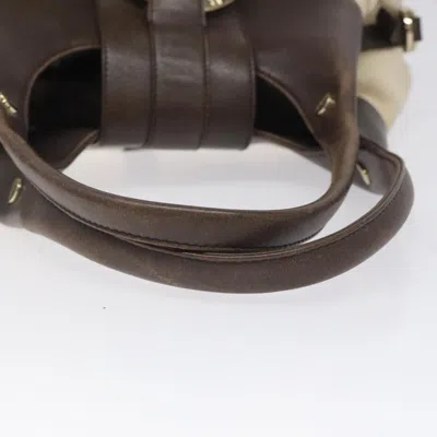 Pre-owned Bulgari Beige Canvas Shoulder Bag ()