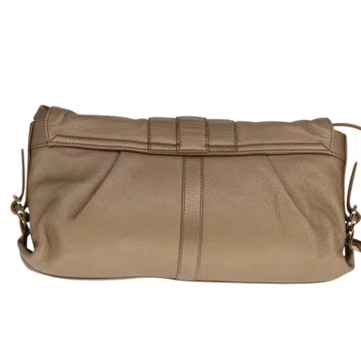 Pre-owned Bulgari Chandra Gold Leather Shoulder Bag ()