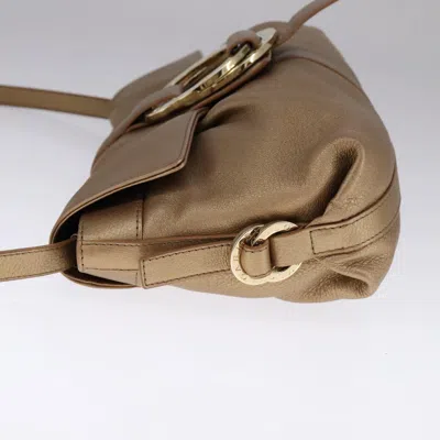Pre-owned Bulgari Chandra Gold Leather Shoulder Bag ()