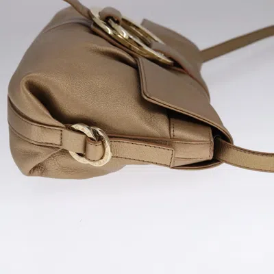 Pre-owned Bulgari Chandra Gold Leather Shoulder Bag ()