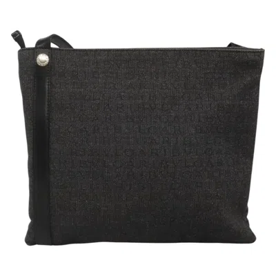 Pre-owned Bulgari Logo Mania Grey Canvas Shoulder Bag ()