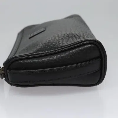 Pre-owned Burberry Black Leather Clutch Bag ()