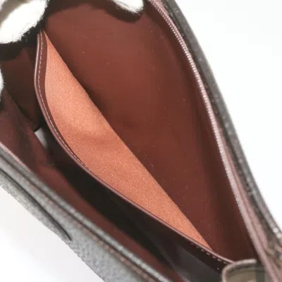 Pre-owned Burberry Nova Check Beige Canvas Clutch Bag ()