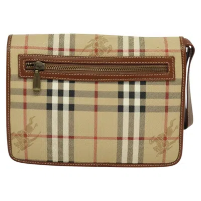 Pre-owned Burberry Nova Check Beige Canvas Clutch Bag ()