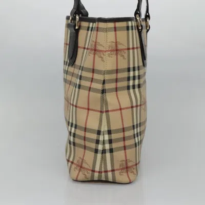 Pre-owned Burberry Nova Check Beige Canvas Tote Bag ()