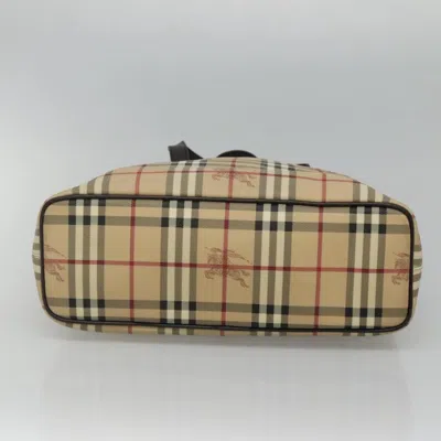 Pre-owned Burberry Nova Check Beige Canvas Tote Bag ()