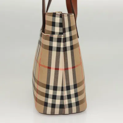 Pre-owned Burberry Nova Check Beige Canvas Tote Bag ()