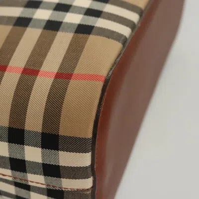 Pre-owned Burberry Nova Check Beige Canvas Tote Bag ()