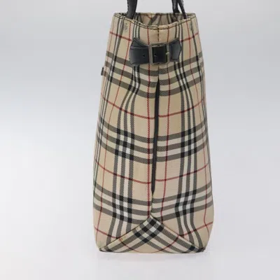 Pre-owned Burberry Nova Check Beige Canvas Tote Bag ()