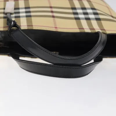 Pre-owned Burberry Nova Check Beige Canvas Tote Bag ()