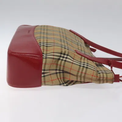 Pre-owned Burberry Nova Check Beige Canvas Tote Bag ()