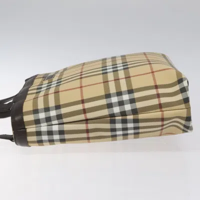 Pre-owned Burberry Nova Check Beige Canvas Tote Bag ()