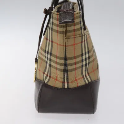 Pre-owned Burberry Nova Check Beige Canvas Tote Bag ()