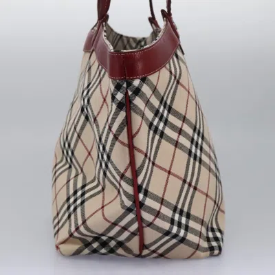 Pre-owned Burberry Nova Check Beige Canvas Tote Bag ()
