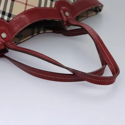 Pre-owned Burberry Nova Check Beige Canvas Tote Bag ()