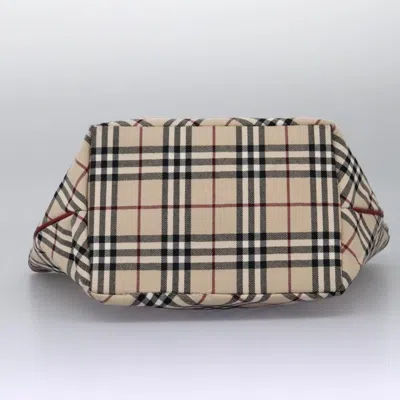 Pre-owned Burberry Nova Check Beige Canvas Tote Bag ()