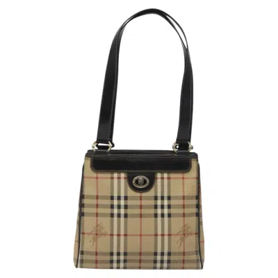 Pre-owned Burberry Nova Check Beige Canvas Tote Bag ()