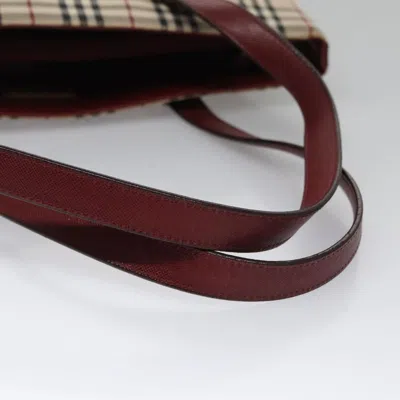 Pre-owned Burberry Nova Check Beige Canvas Tote Bag ()