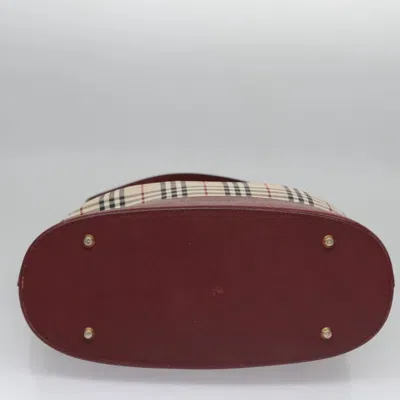 Pre-owned Burberry Nova Check Beige Canvas Tote Bag ()