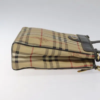 Pre-owned Burberry Nova Check Beige Canvas Tote Bag ()