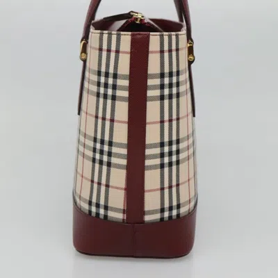 Pre-owned Burberry Nova Check Beige Canvas Tote Bag ()