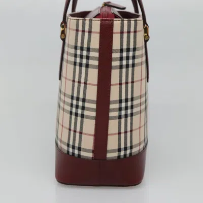 Pre-owned Burberry Nova Check Beige Canvas Tote Bag ()