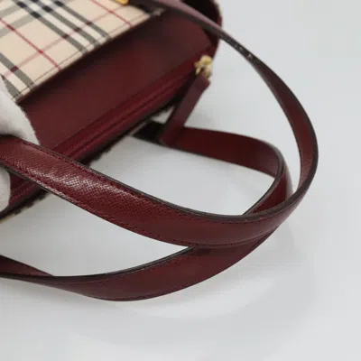 Pre-owned Burberry Nova Check Beige Canvas Tote Bag ()