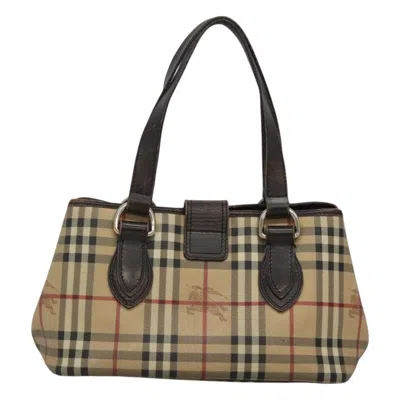 Pre-owned Burberry Nova Check Beige Canvas Tote Bag ()