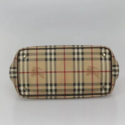 Pre-owned Burberry Nova Check Beige Canvas Tote Bag ()