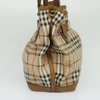 Pre-owned Burberry Nova Check Beige Canvas Tote Bag ()