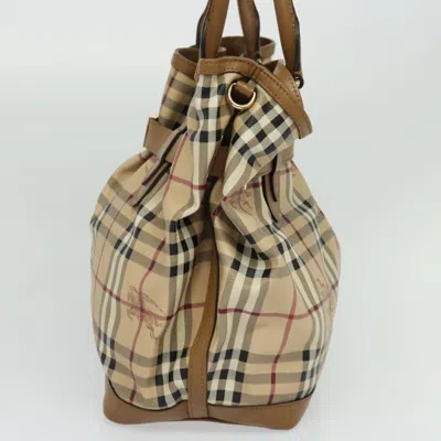 Pre-owned Burberry Nova Check Beige Canvas Tote Bag ()