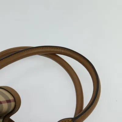 Pre-owned Burberry Nova Check Beige Canvas Tote Bag ()