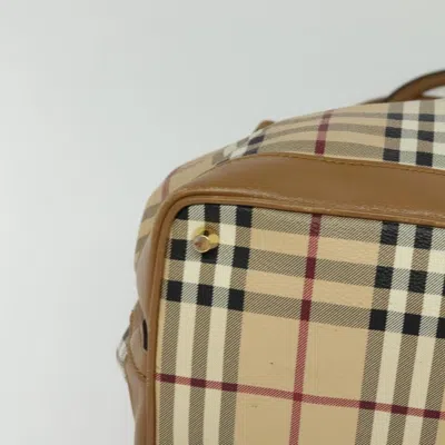 Pre-owned Burberry Nova Check Beige Canvas Tote Bag ()