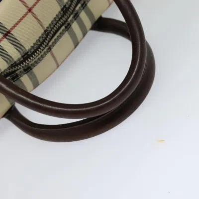 Pre-owned Burberry Nova Check Beige Canvas Travel Bag ()