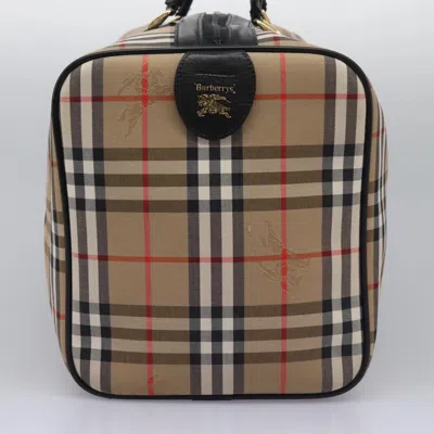 Pre-owned Burberry Nova Check Beige Canvas Travel Bag ()