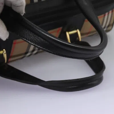 Pre-owned Burberry Nova Check Beige Canvas Travel Bag ()