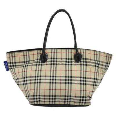 Pre-owned Burberry Nova Check Beige Nylon Tote Bag ()