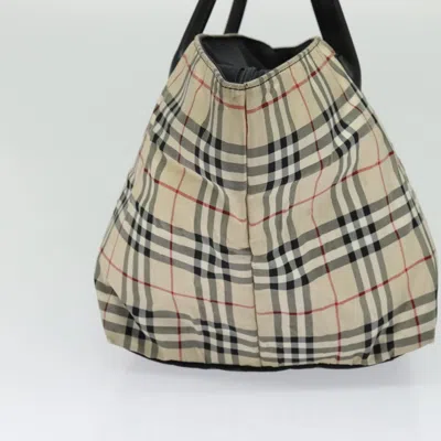 Pre-owned Burberry Nova Check Beige Nylon Tote Bag ()