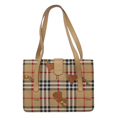 Pre-owned Burberry Nova Check Beige Synthetic Tote Bag ()