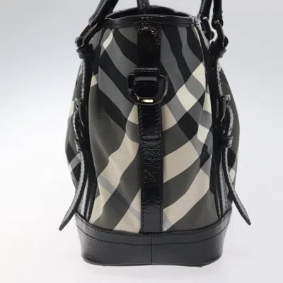 Pre-owned Burberry Nova Check Black Nylon Tote Bag ()