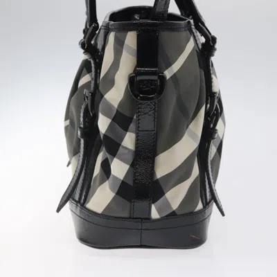 Pre-owned Burberry Nova Check Black Nylon Tote Bag ()
