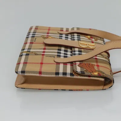 Pre-owned Burberry Nova Check Beige Synthetic Tote Bag ()