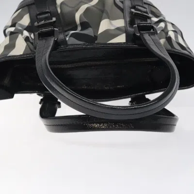 Pre-owned Burberry Nova Check Black Nylon Tote Bag ()
